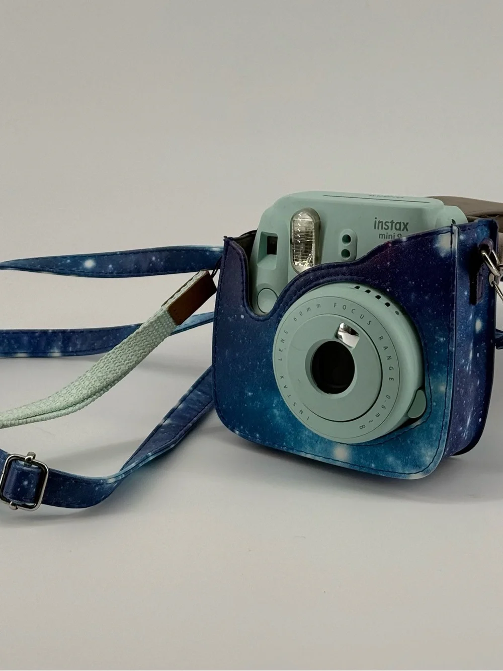FUJIFILM Instax Mini 9 Ice Blue Instant Film Camera-W/Galaxy Case